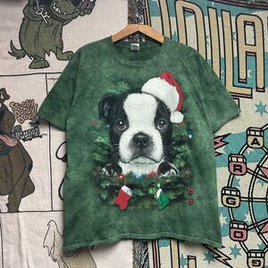 2012 Christmas Dog AOP‎ Animal Shirt